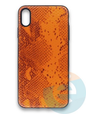 Накладка силиконовая Pitone для Apple iPhone Xs Max оранжевая - фото 36033