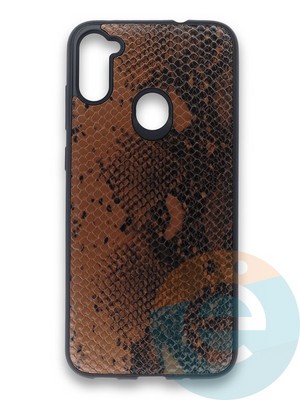 Накладка силиконовая Pitone для Samsung Galaxy A11 коричневая - фото 36053