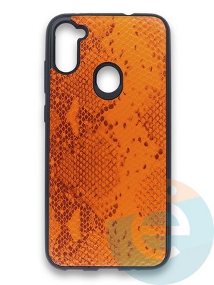 Накладка силиконовая Pitone для Samsung Galaxy A11 оранжевая - фото 36054