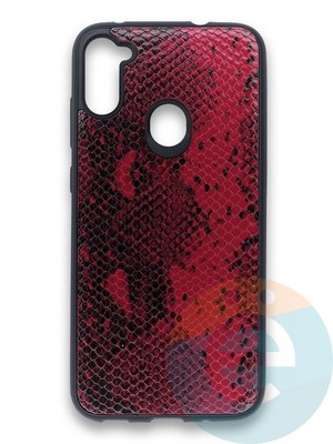 Накладка силиконовая Pitone для Samsung Galaxy A11 бордовая - фото 36055