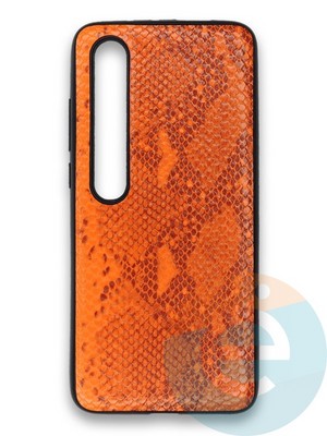 Накладка силиконовая Pitone для Xiaomi Mi 10 оранжевая - фото 36079