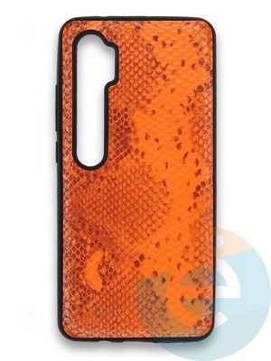 Накладка силиконовая Pitone для Xiaomi Mi Note 10 оранжевая - фото 36082