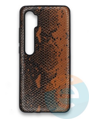 Накладка силиконовая Pitone для Xiaomi Mi Note 10 коричневая - фото 36086