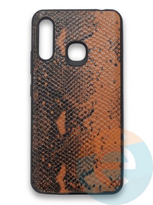 Накладка силиконовая Pitone для Samsung Galaxy A70E коричневая - фото 36091