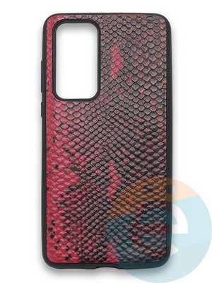 Накладка силиконовая Pitone для Huawei P40 бордовая - фото 36097