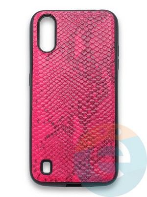 Накладка силиконовая Pitone для Samsung Galaxy A01 малиновая - фото 36125