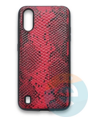 Накладка силиконовая Pitone для Samsung Galaxy A01 бордовая - фото 36126