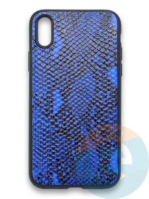 Накладка силиконовая Pitone для Apple iPhone X/Xs синяя - фото 36132