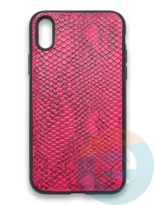 Накладка силиконовая Pitone для Apple iPhone X/Xs малиновая - фото 36133