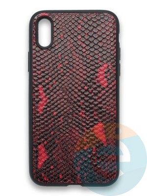 Накладка силиконовая Pitone для Apple iPhone X/Xs бордовая - фото 36134