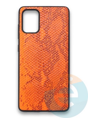 Накладка силиконовая Pitone для Samsung Galaxy A71 оранжевая - фото 36142