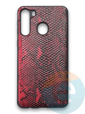 Накладка силиконовая Pitone для Samsung Galaxy A21 бордовая - фото 36174