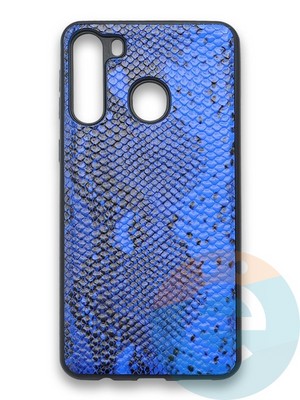 Накладка силиконовая Pitone для Samsung Galaxy A21 синяя - фото 36175