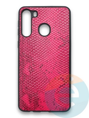 Накладка силиконовая Pitone для Samsung Galaxy A21 малиновая - фото 36177
