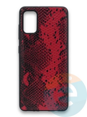 Накладка силиконовая Pitone для Samsung Galaxy A41 бордовая - фото 36236