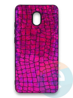 Накладка силиконовая Fantastic Skin блестящая для Xiaomi Redmi 8A фиолетовая - фото 36266