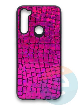 Накладка силиконовая Fantastic Skin блестящая для Xiaomi Redmi Note 8T фиолетовая - фото 36275