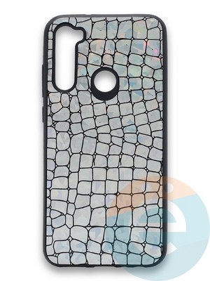Накладка силиконовая Fantastic Skin блестящая для Xiaomi Redmi Note 8T серебристая - фото 36277