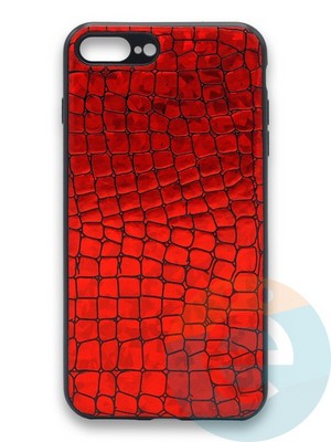 Накладка силиконовая Fantastic Skin блестящая для Apple iPhone 7/8 Plus красная - фото 36282