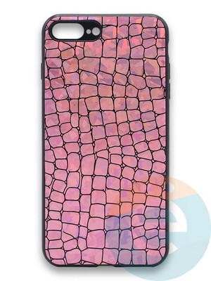Накладка силиконовая Fantastic Skin блестящая для Apple iPhone 7/8 Plus розовая - фото 36286