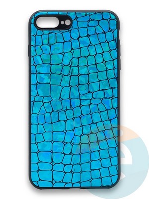 Накладка силиконовая Fantastic Skin блестящая для Apple iPhone 7/8 Plus бирюзовая - фото 36287