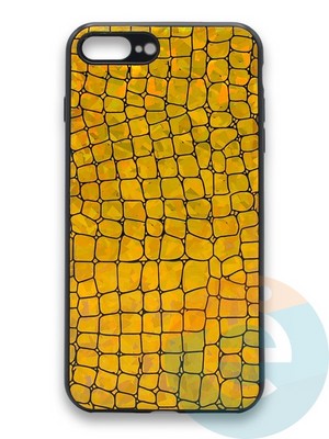 Накладка силиконовая Fantastic Skin блестящая для Apple iPhone 7/8 Plus золотистая - фото 36288