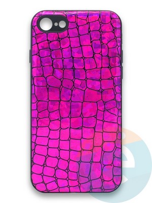 Накладка силиконовая Fantastic Skin блестящая для Apple iPhone 7/8 фиолетовая - фото 36292