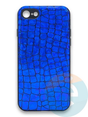 Накладка силиконовая Fantastic Skin блестящая для Apple iPhone 7/8 синяя - фото 36293