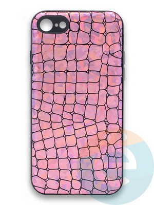 Накладка силиконовая Fantastic Skin блестящая для Apple iPhone 7/8 розовая - фото 36295