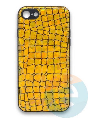 Накладка силиконовая Fantastic Skin блестящая для Apple iPhone 7/8 золотистая - фото 36297