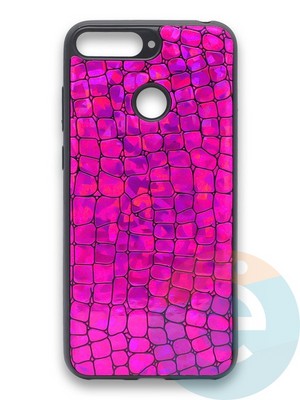 Накладка силиконовая Fantastic Skin блестящая для Huawei Y6 Prime 2018/Honor 7A Pro фиолетовая - фото 36390