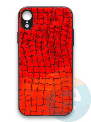 Накладка силиконовая Fantastic Skin блестящая для Apple iPhone Xr красная - фото 36407