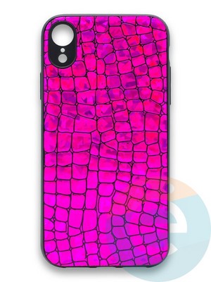 Накладка силиконовая Fantastic Skin блестящая для Apple iPhone Xr фиолетовая - фото 36408