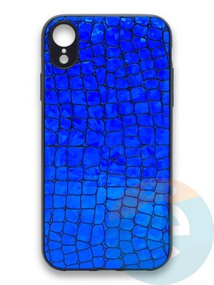Накладка силиконовая Fantastic Skin блестящая для Apple iPhone Xr синяя - фото 36409