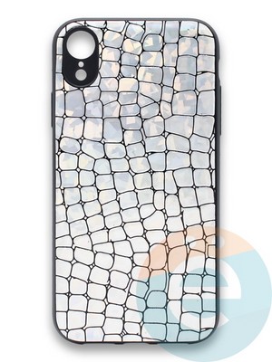 Накладка силиконовая Fantastic Skin блестящая для Apple iPhone Xr серебристая - фото 36410