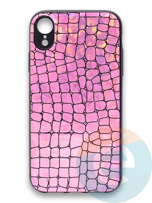 Накладка силиконовая Fantastic Skin блестящая для Apple iPhone Xr розовая - фото 36411