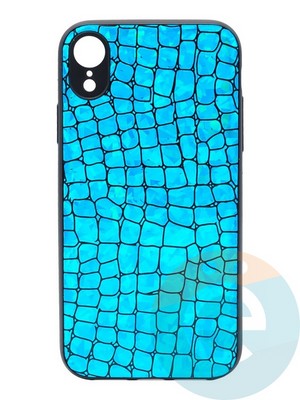 Накладка силиконовая Fantastic Skin блестящая для Apple iPhone Xr бирюзовая - фото 36412