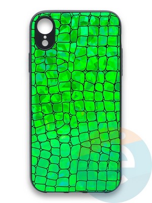 Накладка силиконовая Fantastic Skin блестящая для Apple iPhone Xr зеленая - фото 36414