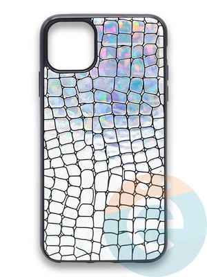 Накладка силиконовая Fantastic Skin блестящая для Apple iPhone 11 Pro серебристая - фото 36419