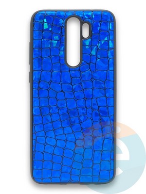 Накладка силиконовая Fantastic Skin блестящая для Xiaomi Redmi Note 8 Pro синяя - фото 36470