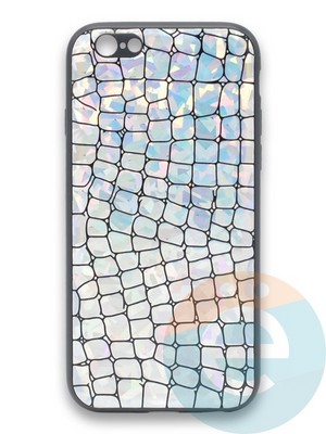 Накладка силиконовая Fantastic Skin блестящая для Apple iPhone 6/6s серебристая - фото 36489