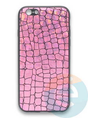 Накладка силиконовая Fantastic Skin блестящая для Apple iPhone 6/6s розовая - фото 36490
