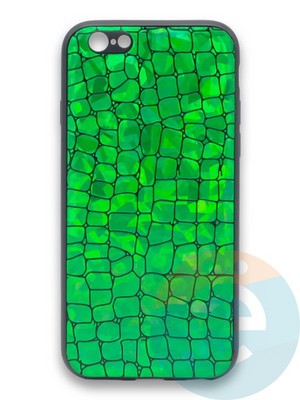 Накладка силиконовая Fantastic Skin блестящая для Apple iPhone 6/6s зеленая - фото 36493