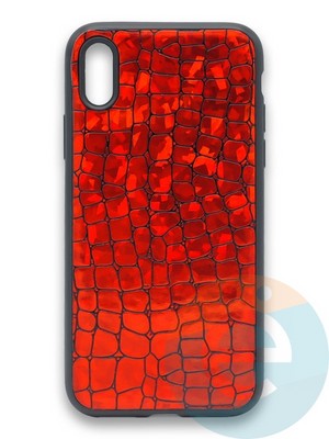Накладка силиконовая Fantastic Skin блестящая для Apple iPhone Xs Max красная - фото 36504