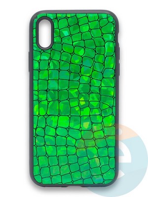 Накладка силиконовая Fantastic Skin блестящая для Apple iPhone Xs Max зеленая - фото 36511