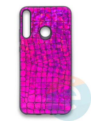 Накладка силиконовая Fantastic Skin блестящая для Huawei Y7P/P40 Lite E 2020 фиолетовая - фото 36514