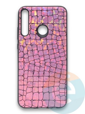 Накладка силиконовая Fantastic Skin блестящая для Huawei Y7P/P40 Lite E 2020 розовая - фото 36517