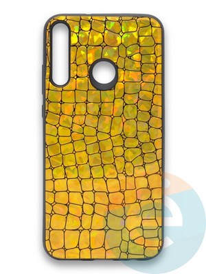 Накладка силиконовая Fantastic Skin блестящая для Huawei Y7P/P40 Lite E 2020 золотистая - фото 36519