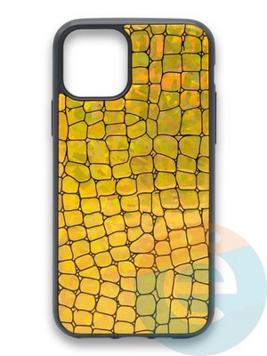 Накладка силиконовая Fantastic Skin блестящая для Apple iPhone 11 Pro Max золотистая - фото 36528