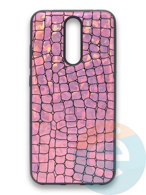 Накладка силиконовая Fantastic Skin блестящая для Xiaomi Redmi 8 розовая - фото 36535